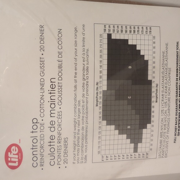 Life 2 Pairs Silky Control Top Pantyhose with Reinforced Toe Colour Neutral - Picture 4 of 5